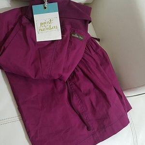 Womens paint by numbers maroon ruffle pants S